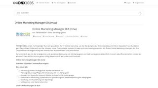 
                            11. Online Marketing Manager SEA (m/w) - DNX Jobs - Digitale Nomaden ...