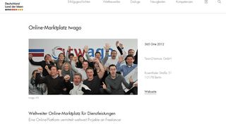 
                            4. Online-Marktplatz twago - Land der Ideen