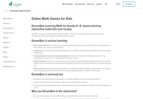 
                            2. Online Math Games for Kids - DreamBox Learning