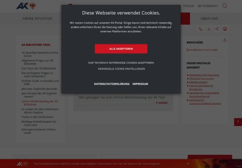 
                            3. Online-Medienkatalog der AK Bibliothek | Arbeiterkammer Tirol