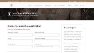 
                            9. Online Membership Application - SA Sport and Hunting Federation