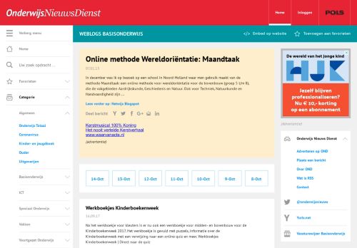 
                            4. Online methode Wereldoriëntatie: Maandtaak - Onderwijsnieuwsdienst