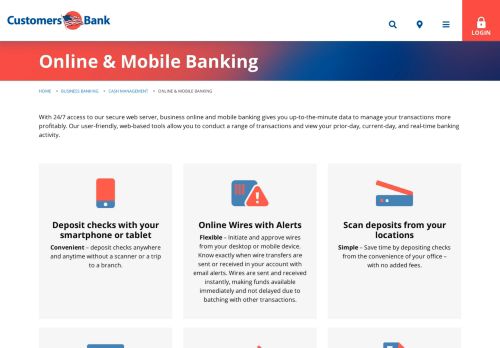 
                            6. Online & Mobile Banking - Customers Bank