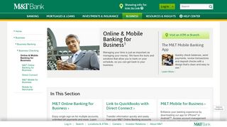 
                            6. Online & Mobile Banking Services for Business | M&T Bank - mtb MTB