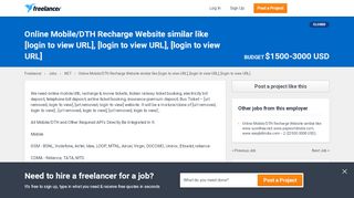 
                            11. Online Mobile/DTH Recharge Website similar like [login to view URL ...