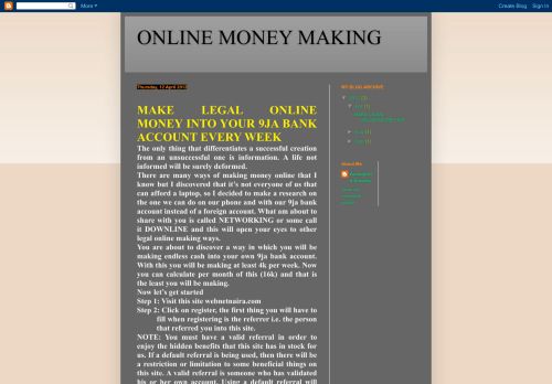 
                            12. ONLINE MONEY MAKING