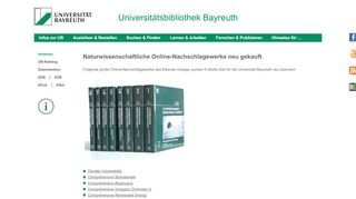 
                            10. Online-Nachschlagewerke von Elsevier - Universitätsbibliothek Bayreuth