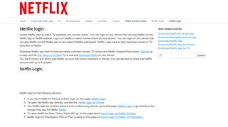 
                            7. Online Netflix login page - Download Netflix