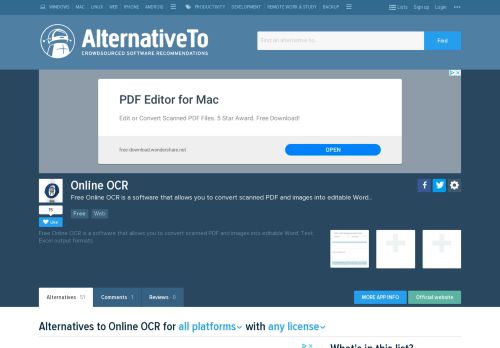 
                            13. Online OCR Alternatives and Similar Websites and Apps ...