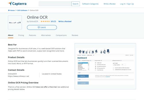 
                            13. Online OCR Reviews and Pricing - 2019 - Capterra