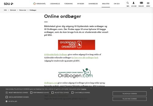 
                            7. Online ordbøger - Syddansk Universitet