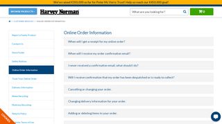 
                            10. Online Order Information | Ireland - Harvey Norman