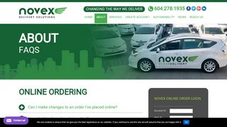 
                            3. Online Ordering - Novex