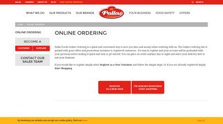 
                            2. Online Ordering - Pallas Foods