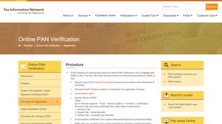 
                            5. Online PAN Verification - Tin – NSDL