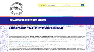 
                            4. Online Parent-Teacher Interview Scheduler | Millwood Elementary