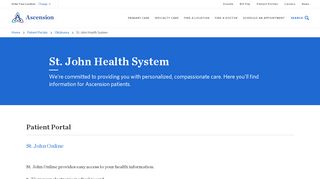 
                            2. Online Patient Records | St. John Health System