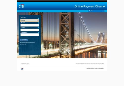 
                            3. Online Payment Channel - Citibank