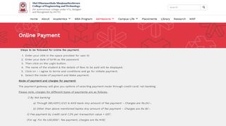 
                            1. Online Payment – SDMCET