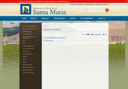 
                            10. Online Payments | City of Santa Maria