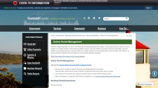 
                            9. Online Permit Management | Humboldt County, CA - Official Website