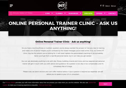 
                            13. Online Personal Trainer Clinic | 24/7 Fitness