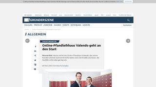 
                            6. Online-Pfandleihhaus Valendo geht an den Start | Gründerszene