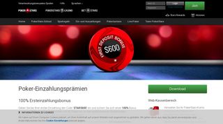 
                            1. Online Poker Bonuscodes - Ersteinzahlungsbonus - PokerStars