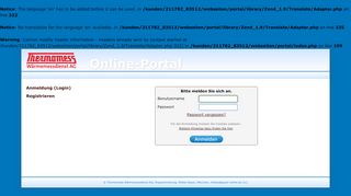 
                            2. Online-Portal Anmeldung - Thermomess Wärmemessdienst AG