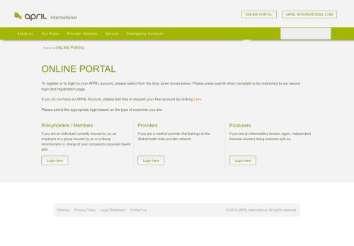 
                            3. ONLINE PORTAL | April International - Global Health Asia