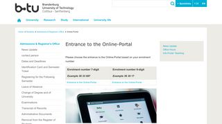 
                            4. Online-Portal : b-tu.de