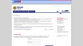 
                            2. Online-Portal der Bußgeldstelle des Polizeipräsidenten in Berlin