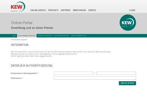 
                            3. Online-Portal - Online-Service KEW Neunkirchen