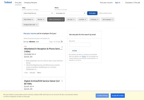 
                            11. Online Portal Service-Jobs in Hirslanden, ZH - Oktober 2018 | Indeed.ch