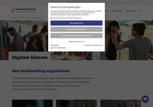 
                            3. Online-Portale zur Studienorganisation | Hochschule Anhalt