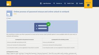 
                            6. Online process of password reissue and online unlock to winbank