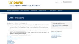 
                            11. Online Programs | UC Davis Continuing and ... - UC Davis Extension