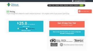 
                            3. Online Project Management Software: Pricing Plan and Try for ... - Zilicus