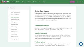 
                            12. Online Quiz Creator: manage and build quizzes | Easy LMS