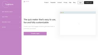 
                            13. Online Quiz Maker: Create Interactive, Beautiful Quizzes | Typeform
