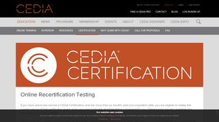 
                            7. Online Recertification Testing - Cedia