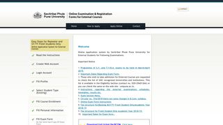 
                            6. Online Registration and Examination Forms for ... - Pune University
