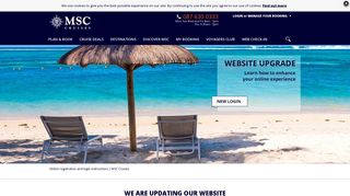 
                            2. Online registration and login instructions | MSC Cruises