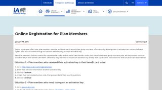 
                            4. Online Registration for Plan Members | iA Financial Group