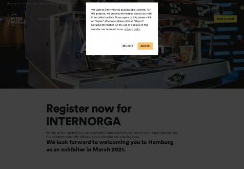 
                            8. Online registration - INTERNORGA