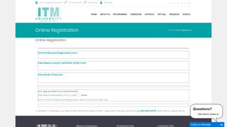 
                            8. Online Registration - ITM University Gwalior