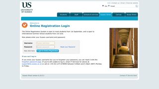 
                            5. Online Registration Login - Sussex Direct - University of Sussex