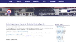 
                            3. Online Registration of Courses for Continuing Students Open ... - UEW