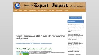 
                            6. Online Registration of GST in India with new username and password