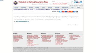 
                            4. Online Registration Portal for GMCS, ITT and Orientation ... - ICAI